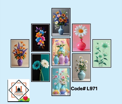 Picture of 9pcs Unique Design Wallmate Combo Set – Perfect for Home & Office Wall Decoration