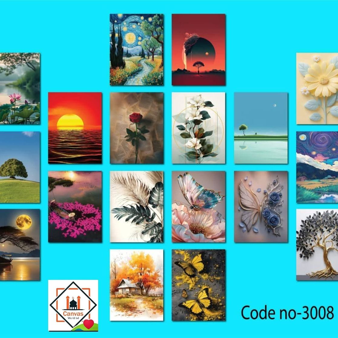 Picture of Premium PVC & HD Sticker Wallmate Set – 18pcs Combo