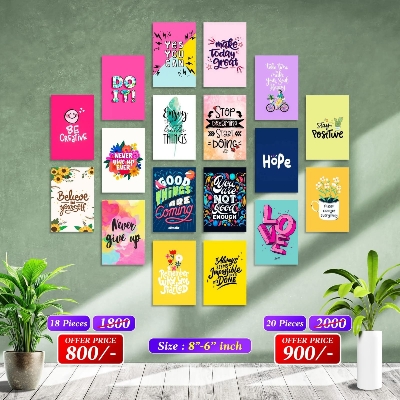 Picture of 18pcs Unique Design Wallmate Combo Set – Perfect for Home & Office Wall Decoration