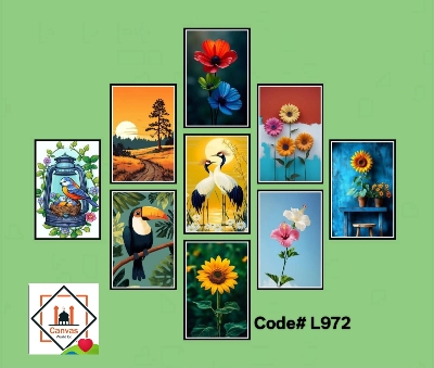 Picture of Premium PVC & HD Sticker Wallmate Set – 9pcs Combo