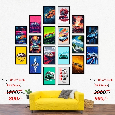 Picture of Premium PVC & HD Sticker Wallmate Set – 18pcs Combo