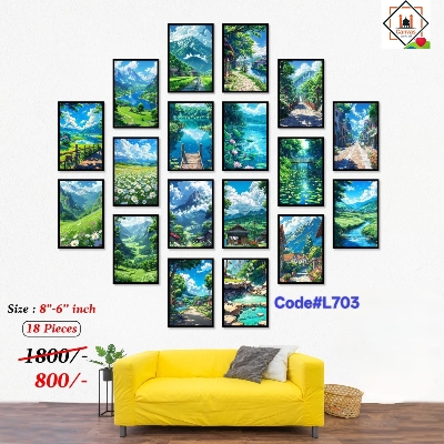 Picture of Premium PVC & HD Sticker Wallmate Set – 18pcs Combo