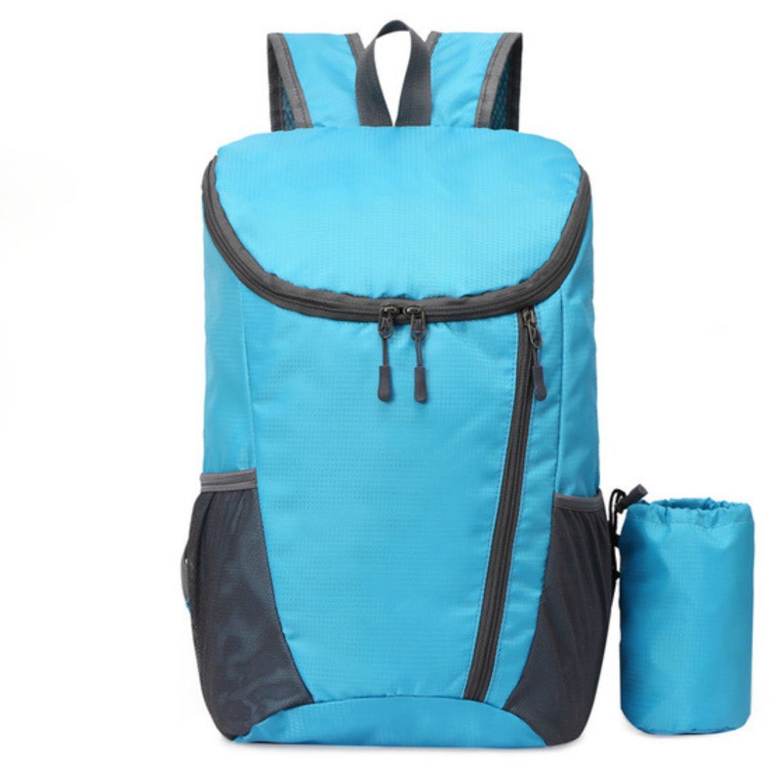 Picture of Multi Pocket Travel Backpack With Detachable Bottle Holder (Sky Blue)