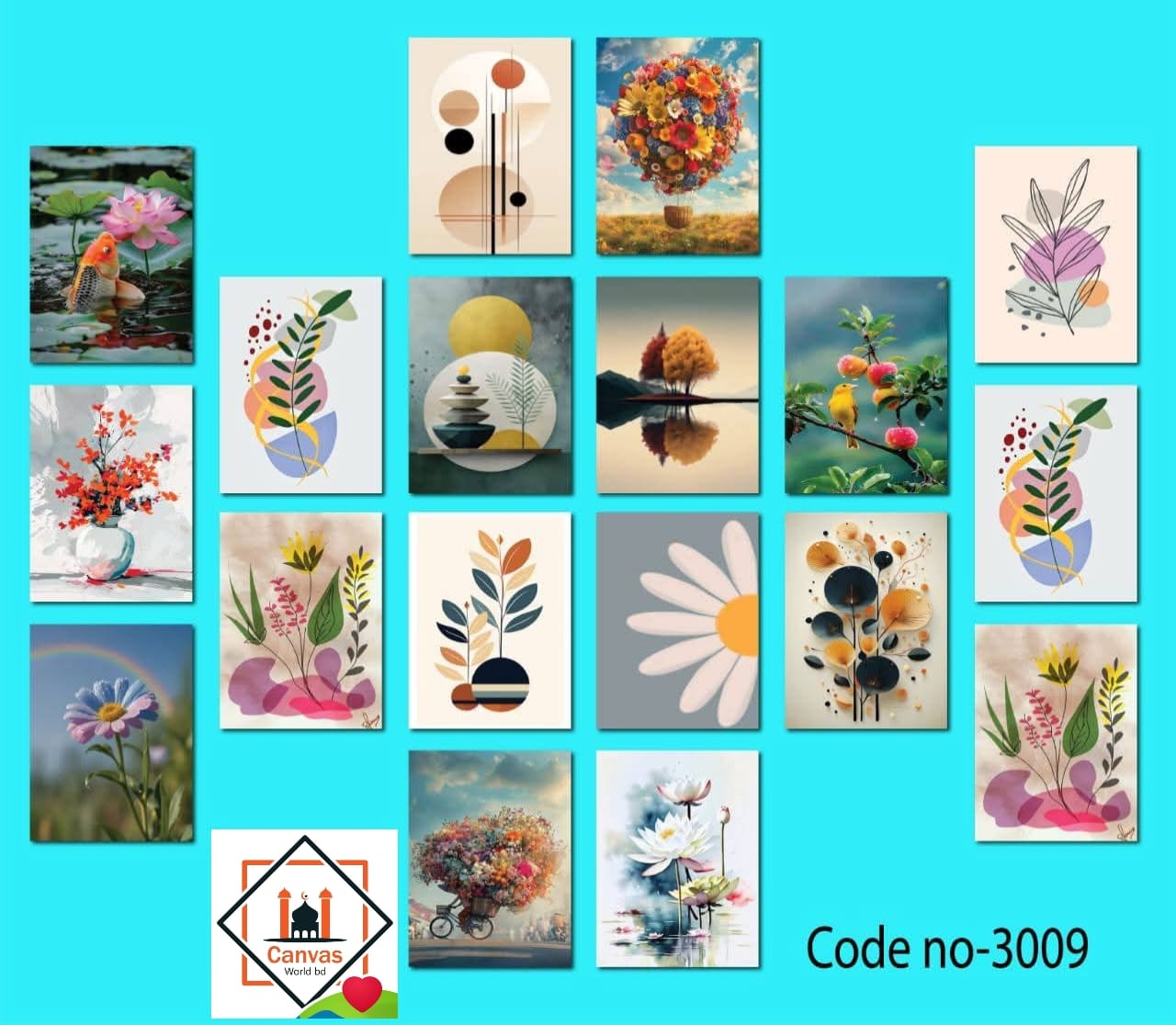 Picture of Premium PVC & HD Sticker Wallmate Set – 18pcs Combo