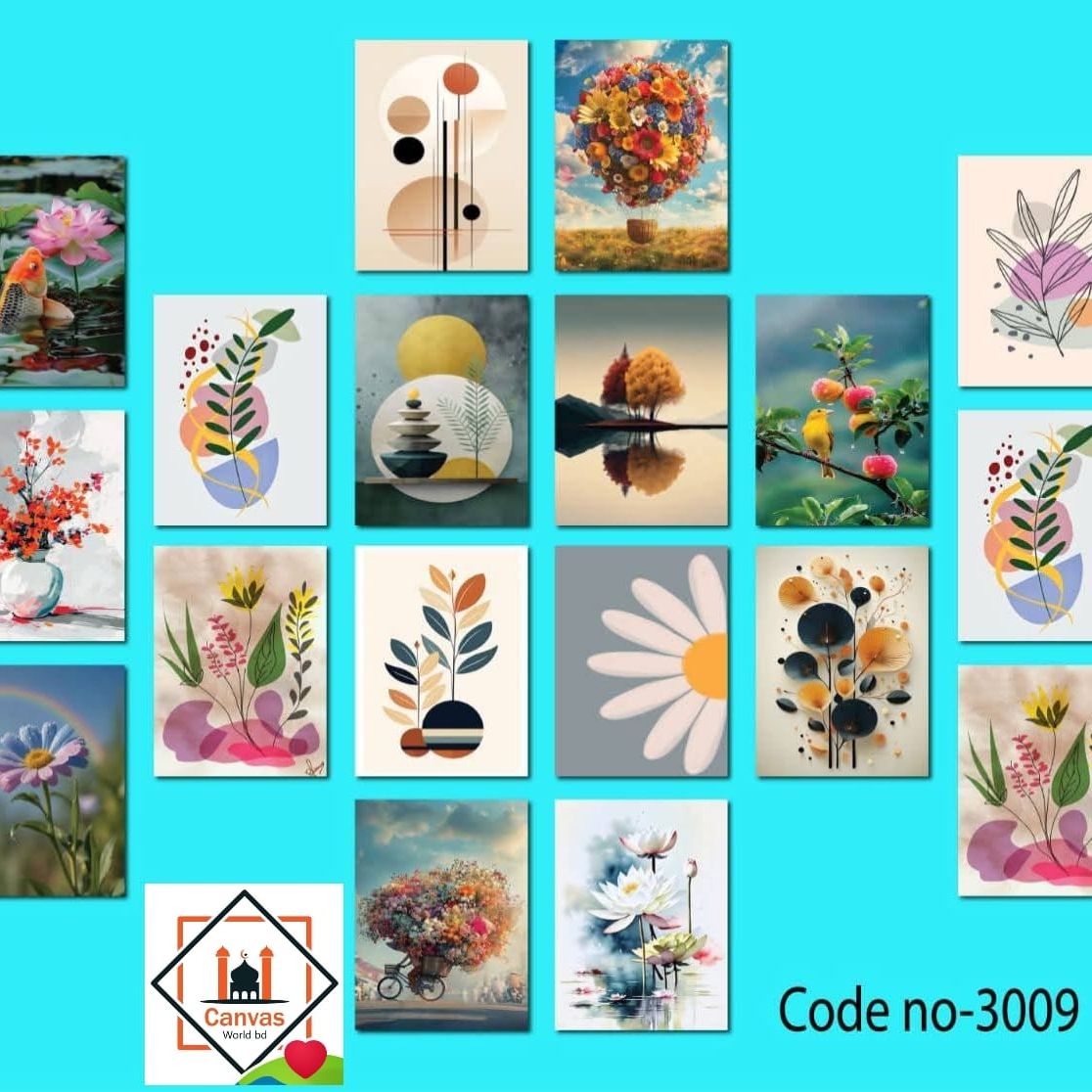 Picture of Premium PVC & HD Sticker Wallmate Set – 18pcs Combo