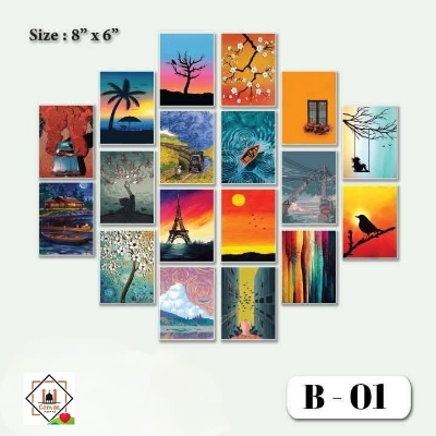 Picture of 18pcs Unique Design Wallmate Combo Set – Perfect for Home & Office Wall Decoration