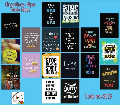 Picture of 18pcs Unique Design Wallmate Combo Set – Perfect for Home & Office Wall Decoration