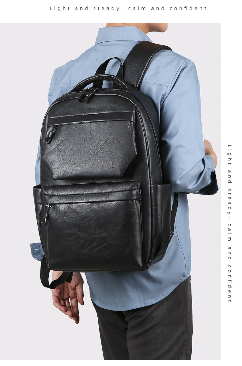 Picture of Style PU Leather Fashion Mens Backpack