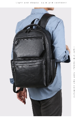 Picture of Style PU Leather Fashion Mens Backpack