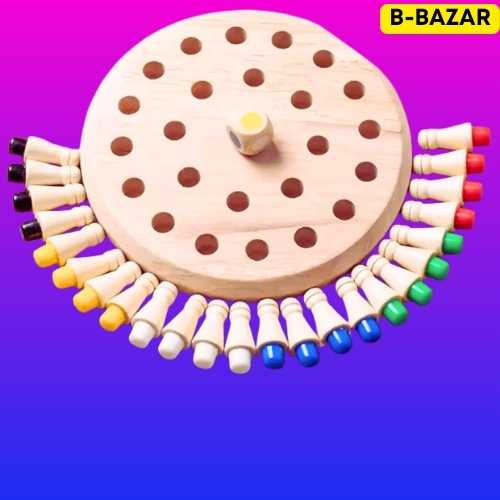 Picture of Wooden Memory Match Stick Chess Board Game