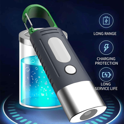 Picture of Outdoor Portable Flashlight Super Bright Tactical Mini Multi-function Keychain Light Waterproof Work Flashlight Side Light