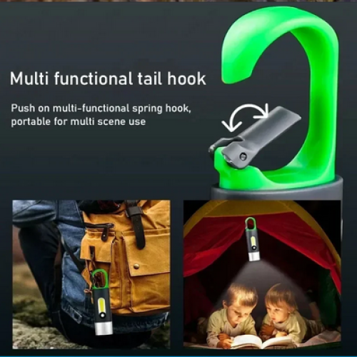 Picture of Outdoor Portable Flashlight Super Bright Tactical Mini Multi-function Keychain Light Waterproof Work Flashlight Side Light