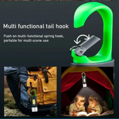 Picture of Outdoor Portable Flashlight Super Bright Tactical Mini Multi-function Keychain Light Waterproof Work Flashlight Side Light