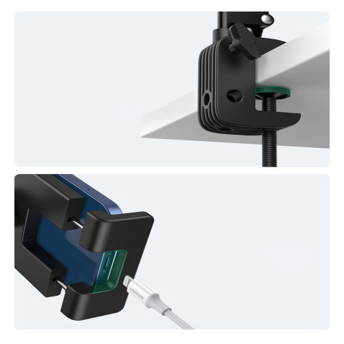 Picture of Adjustable Overhead Mobile Stand Phone Holder 360 Degree Rooted