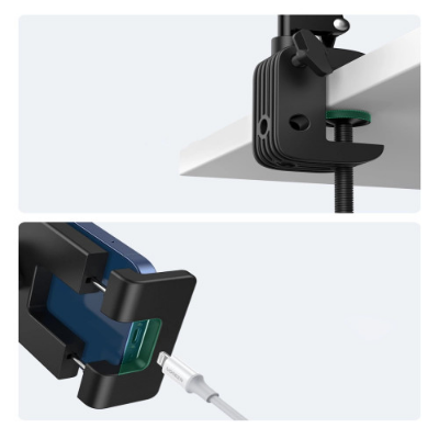 Picture of Adjustable Overhead Mobile Stand Phone Holder 360 Degree Rooted