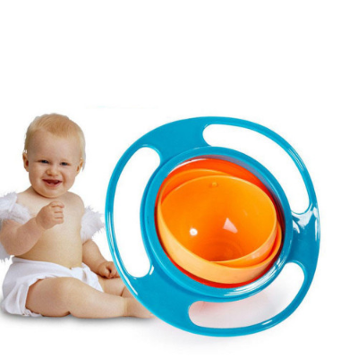 Picture of Child Kid Toddler Food Feeding Eating Training No Slip Rotate 360 Degree Rotation Spill Resistant Universal Gyro Bowl