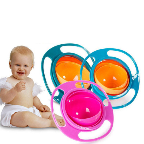 Picture of Child Kid Toddler Food Feeding Eating Training No Slip Rotate 360 Degree Rotation Spill Resistant Universal Gyro Bowl