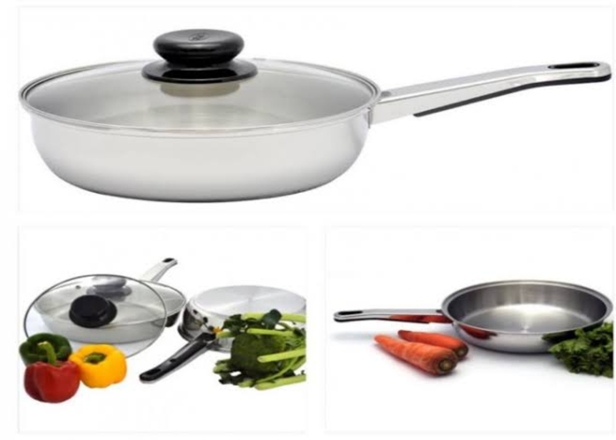 Picture of SKB Frying Pan With Glass Lid-22 CM