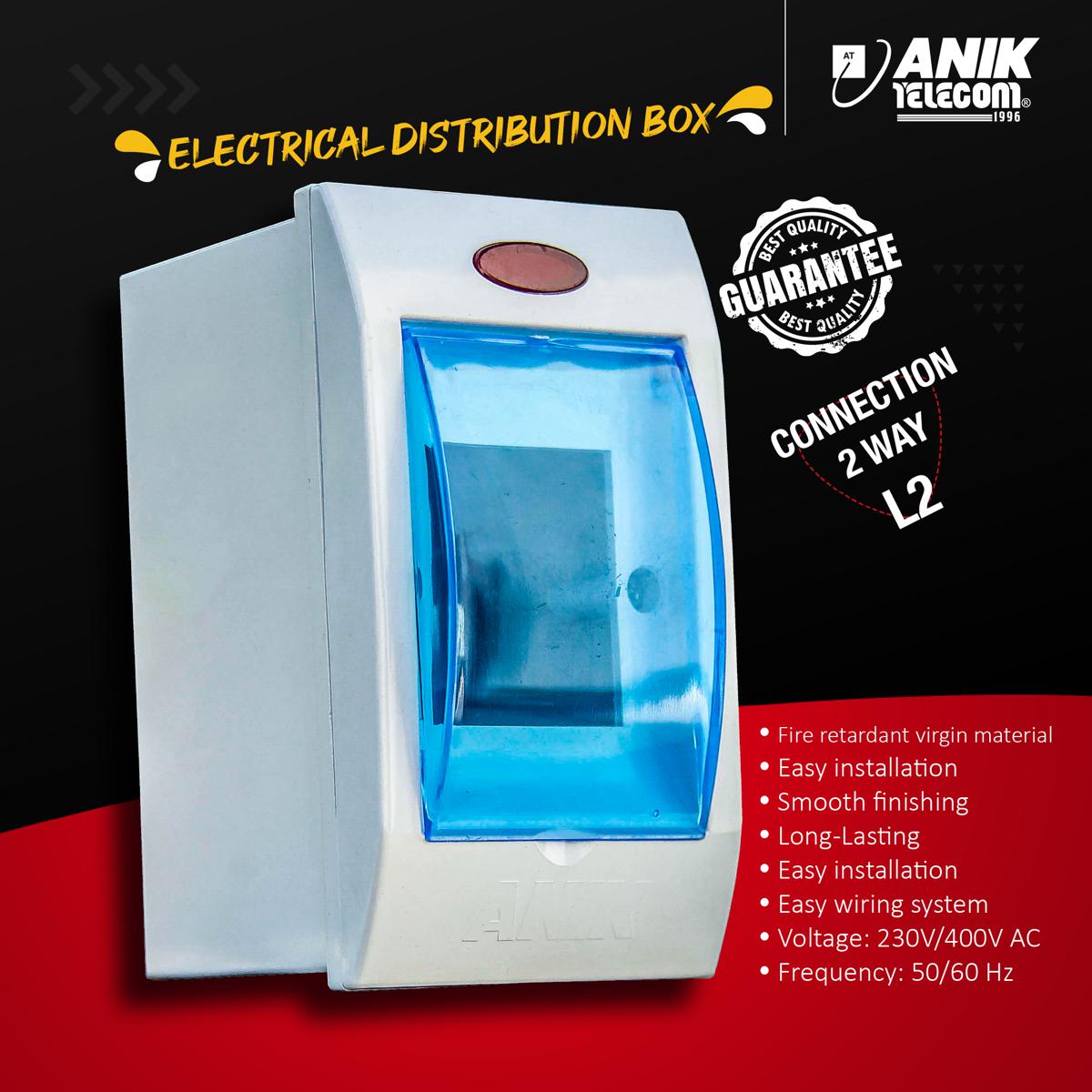 Picture of Anik Electrical Distribution Box, DB Box, 2 Way, L2