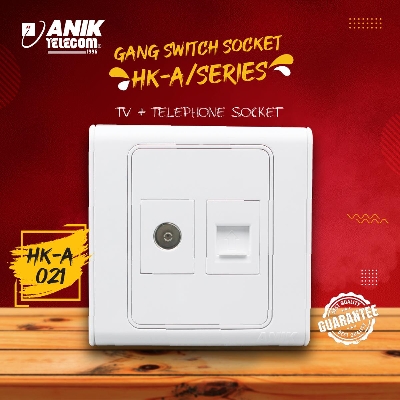 Picture of TV + TEL Socket, Gang Switch, Switch Socket