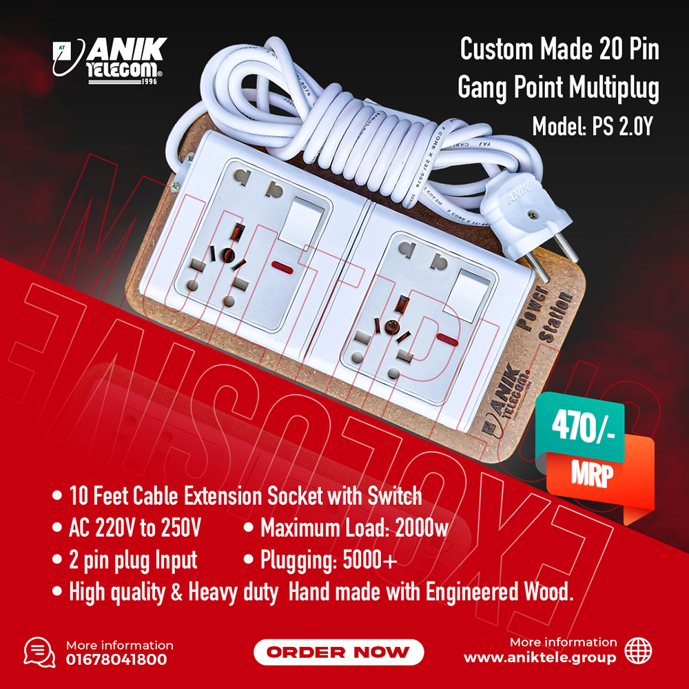 Picture of Multi Plug, 20 Pin, 13A, 10 Feet Cable