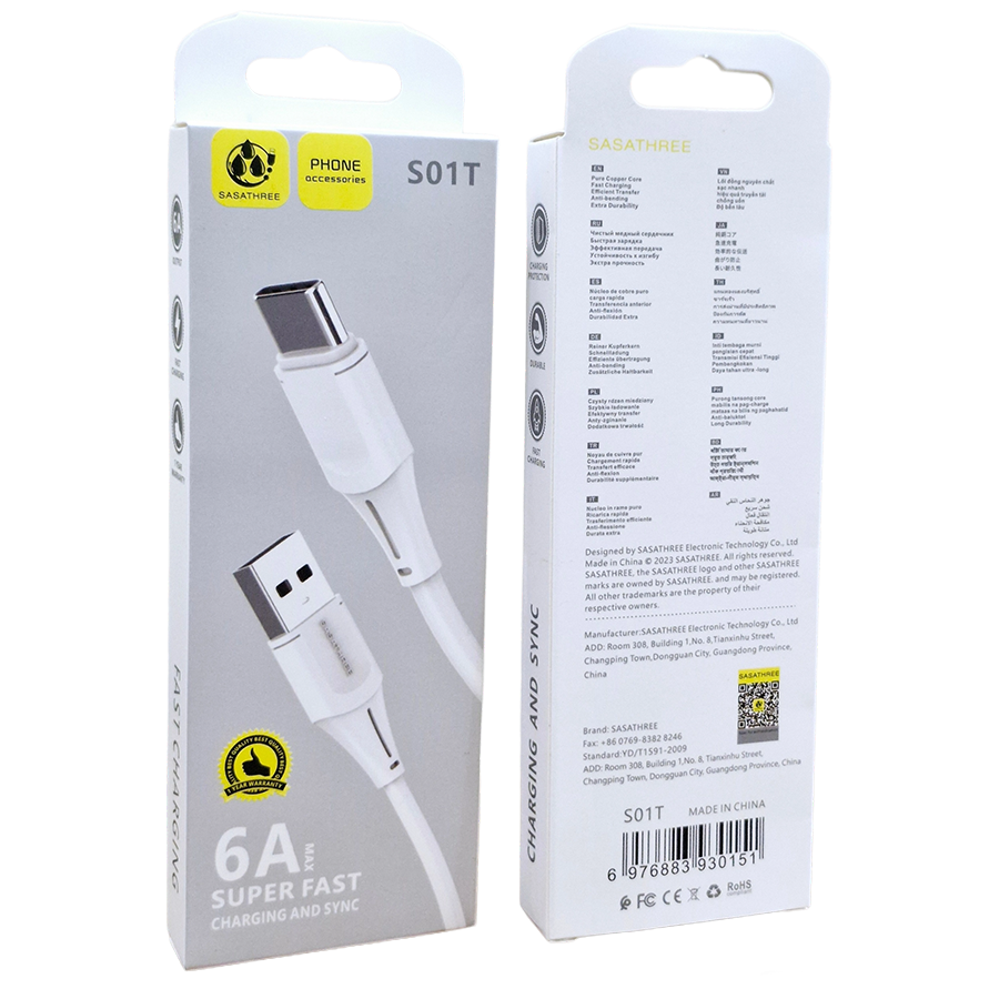 Picture of 6A (30 Watt) Data Cable, Charging Cable, Type C, Fast Charging Cable