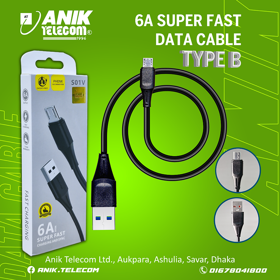 Picture of 6A (30 watt) Fast Charging Cable, Data Cable, Type B Data Cable