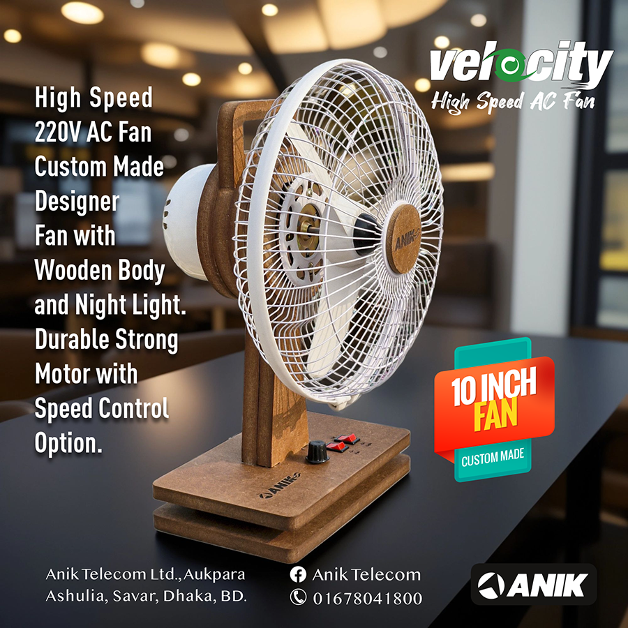 Picture of Table Fan, High Speed Fan, 10 Inch Fan, Wooden Fan, 220 Volt AC Fan