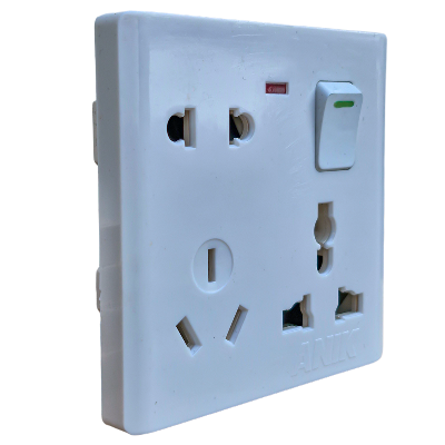 Picture of Combined Socket, Electrical multi socket, wall sockets/multi 8 pin plug socket with switch, Bundle offer - 100 pcs