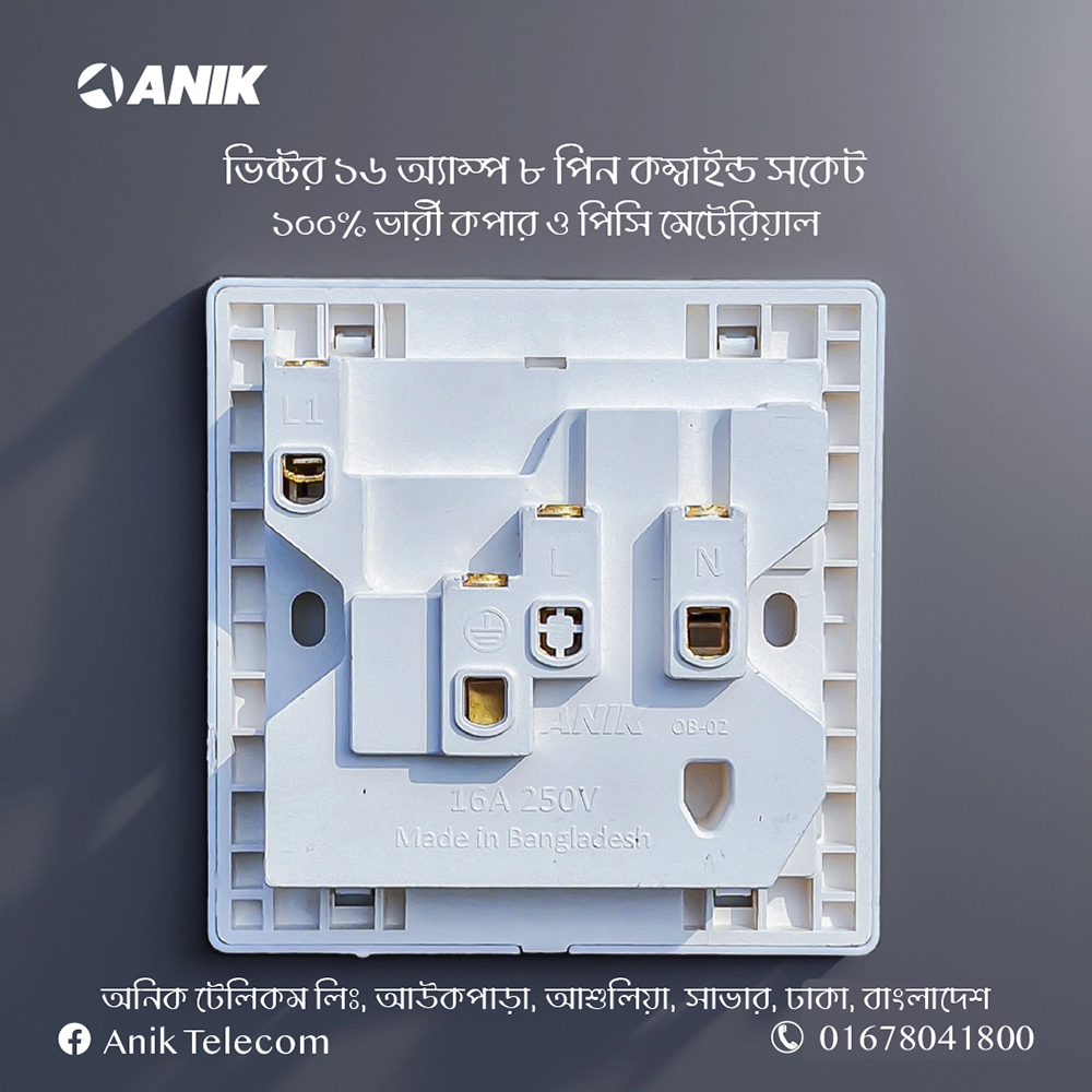 Picture of Combined Socket, Electrical multi socket, wall sockets/multi 8 pin plug socket with switch, Bundle offer - 50 pcs