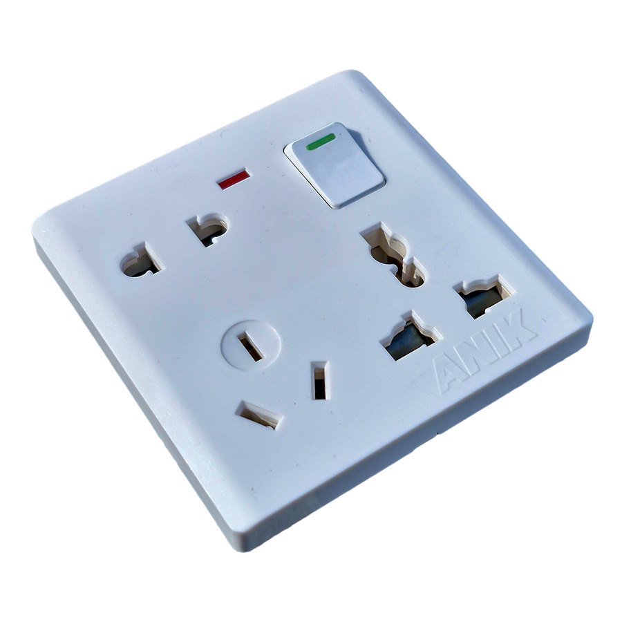 Picture of Combined Socket, Electrical multi socket, wall sockets/multi 8 pin plug socket with switch, Bundle offer - 50 pcs