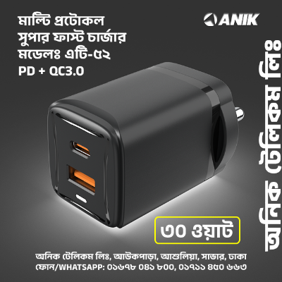 Picture of 30W Super Fast Charger, PD Fast Charger, QC3.00 Fast Charger, Multi Protocol Charger