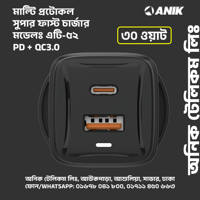 Picture of 30W Super Fast Charger, PD Fast Charger, QC3.00 Fast Charger, Multi Protocol Charger