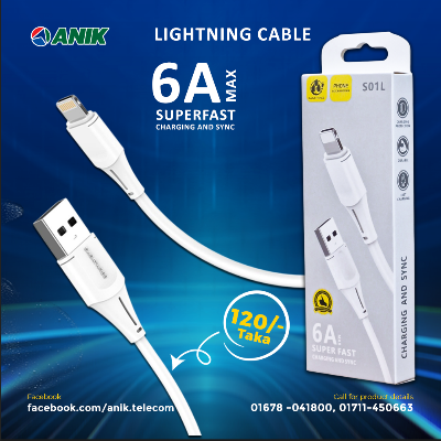 Picture of Lightning Cable, Data Transfer Cable, Fast Charging Cable, 6A Cable, 30W Cable
