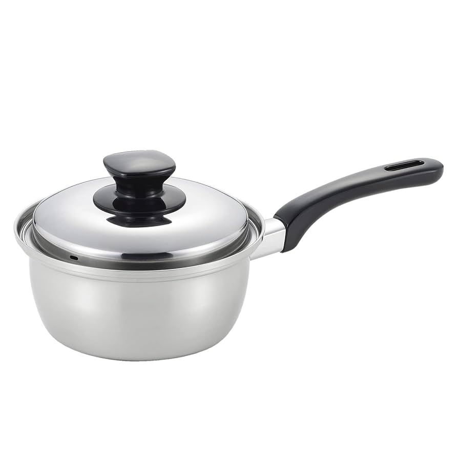Picture of Stainless Steel Sauce Pan with SS Lid and Bakelite Handle – 16cm- Silver