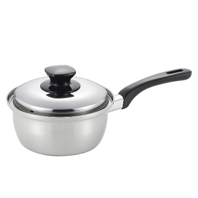Picture of Stainless Steel Sauce Pan with SS Lid and Bakelite Handle – 16cm- Silver