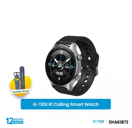 Picture of G-TiDE R1 Bluetooth Calling Smartwatch with Heart Rate, Temperature Monitoring, Sleep Tracking Support.