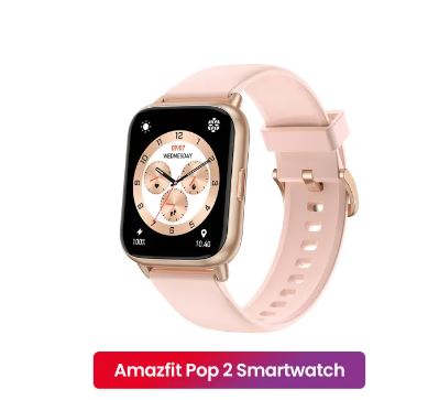 Picture of AMAZFIT Pop 2 with Ultra-large 1.78 inch HD AMOLED Display, BT Calling, SpO2 Smartwatch