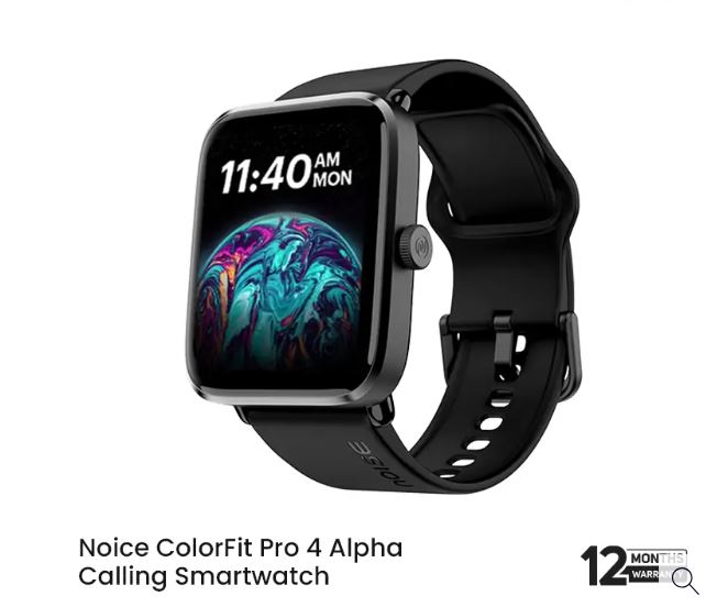 Picture of Noise ColorFit Pro 4 Alpha 1.78" AMOLED Display & Bluetooth Calling Smart Watch With Intelligent Gesture Control - Jet Black