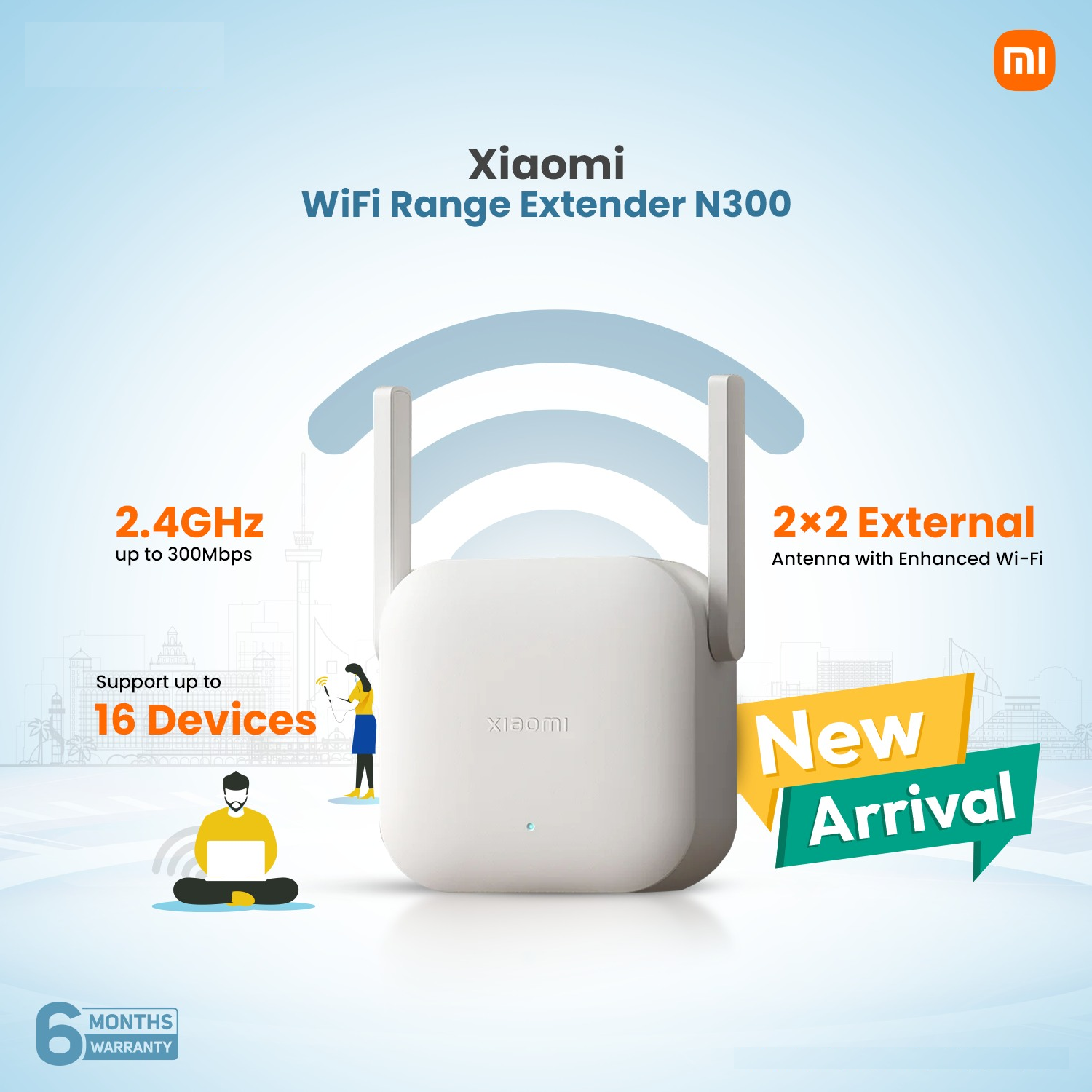 Picture of MI_Xiaomi-WiFi Range Extender N300 with 300Mbps-White