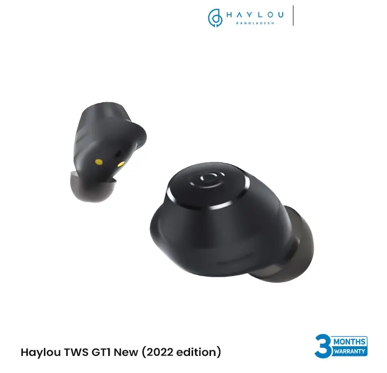 Picture of Haylou GT1 2022 AI call noise cancellation Bluetooth 5.2 TWS Wireless Earbuds With Game Low Latency - Black