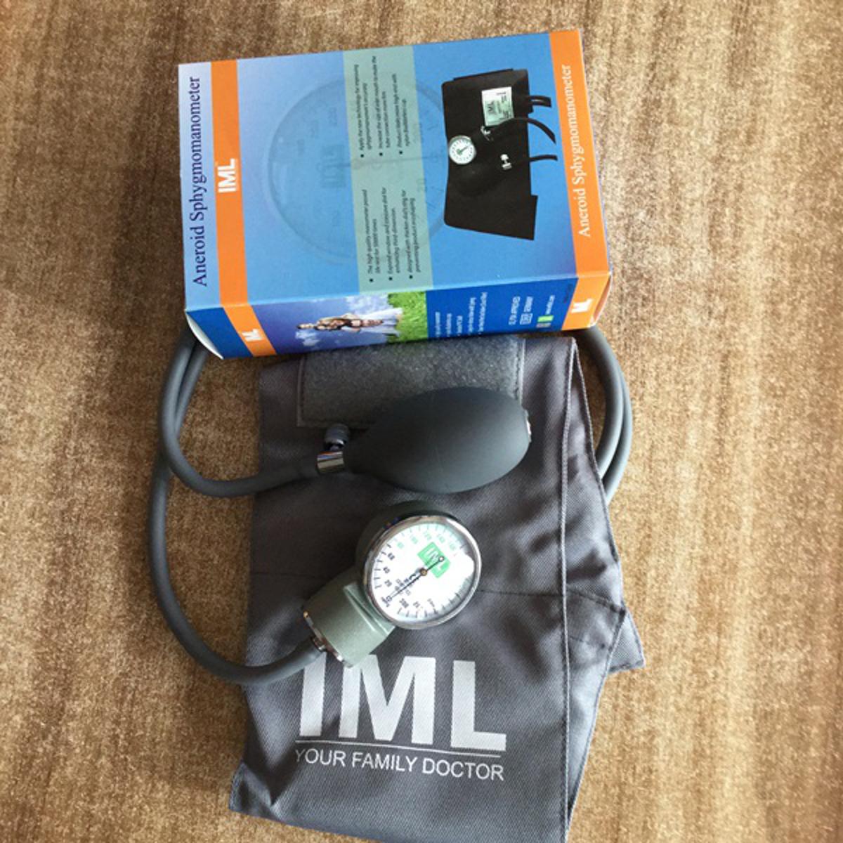 Picture of Blood Pressure Machine Monitor Sphygmomanometer- Analog Aneroid BP Machine Set with Stethoscope (IML)