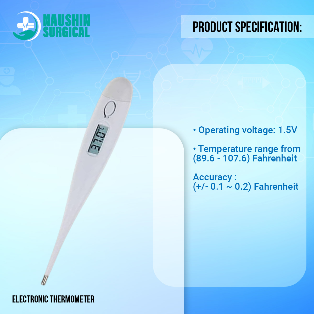 Picture of Electronic thermometer thermometer PP LCD digital display