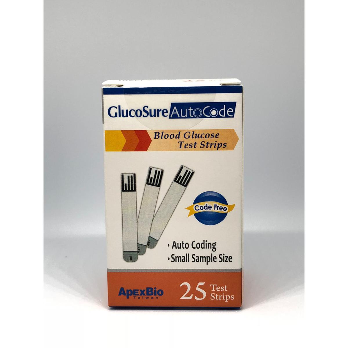 Picture of Glucosure Autocode Gloco Sure Auto code Glucose Test Strips – 25 strips
