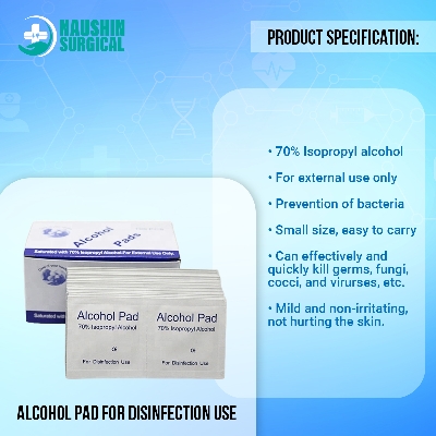 Picture of Alcohol Pad for disinfection use -100 pcs box