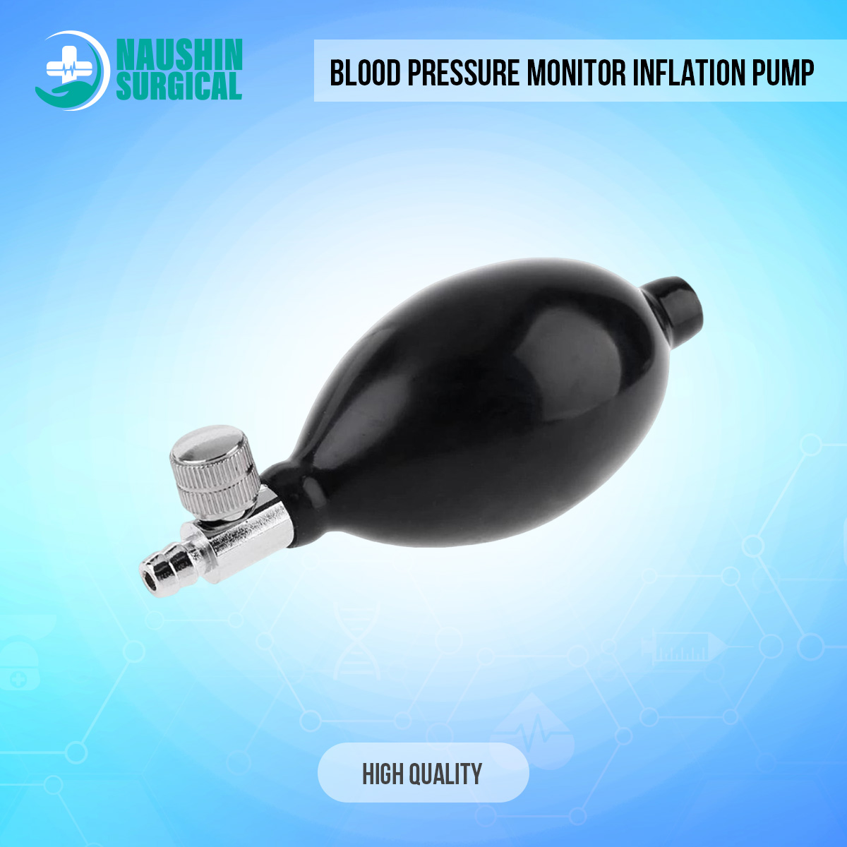 Picture of Blood Pressure Monitor Inflation Pump Latex Bulb with Twist Air Release Valve