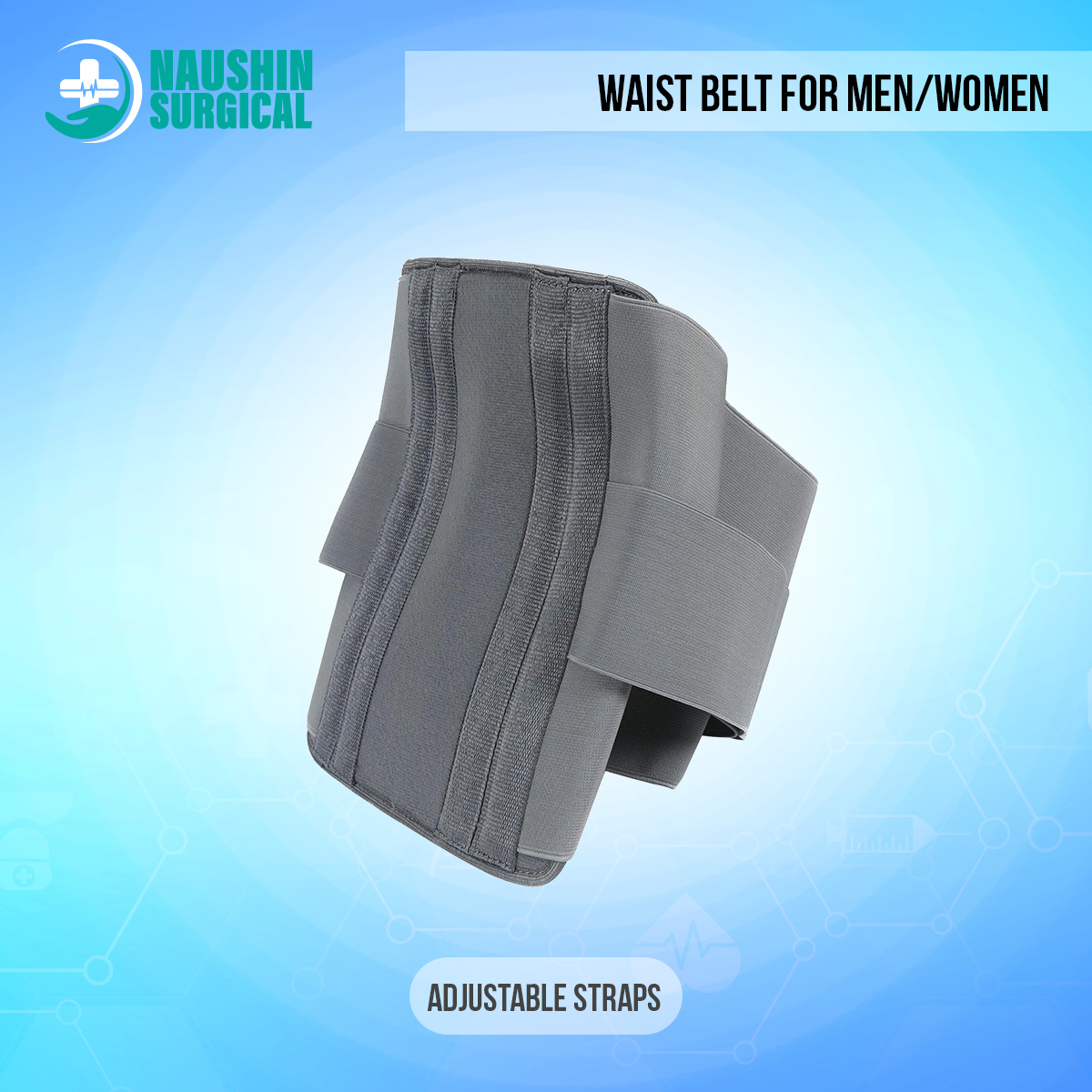 Picture of Lumbar Sacro Corset premium Support LS Waist Belt for Men/Women Lower Back Pain Relief w/Dual Adjustable Straps M