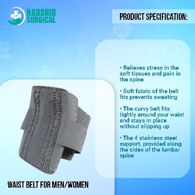 Picture of Lumbar Sacro Corset premium Support LS Waist Belt for Men/Women Lower Back Pain Relief w/Dual Adjustable Straps M