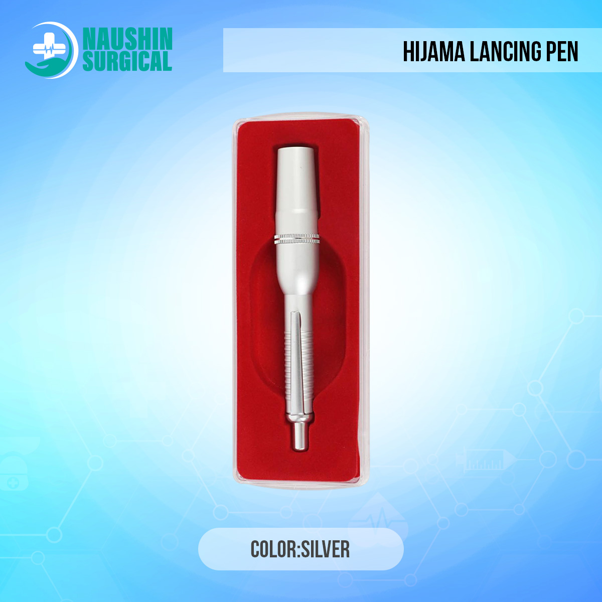 Picture of Hijama lancing pen lancet point pen hijama cupping bloodletting pen acupuncture massage 3Pin (Plastic Body)