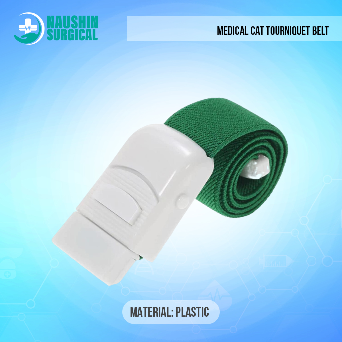 Picture of 1PC Medical Cat Tourniquet Belt First Aid Paramedic Doctor Emergency Sports Turnstile Buckle Outdoor Hemostatic Elastic Strap